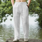 Neue Herren Strandhosen Jogger Mode Baumwolle Leinen Sweatpants Freizeithosen Hawaiian Urlaub Locker Frühling/Sommer Lang M-4XL