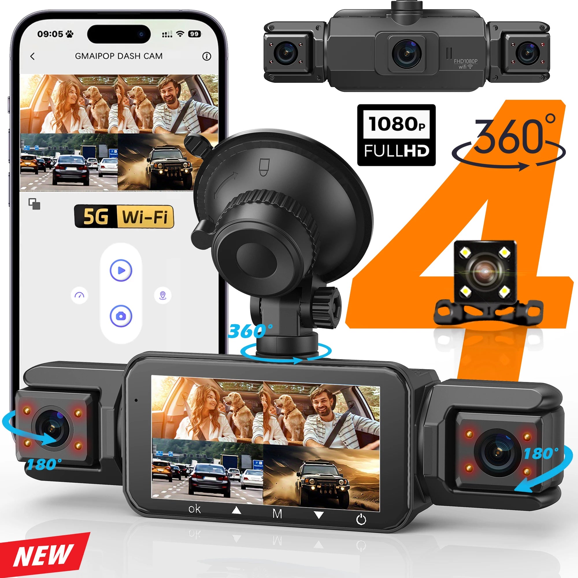 Dashcam Voiture Avant Et Arrière