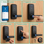 Five ways to unlock: Tuya app, fingerprint, IC card, password and mechanical key