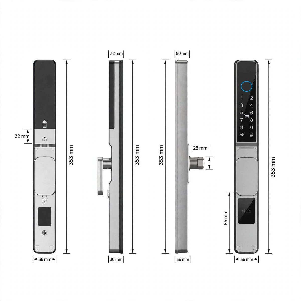 Where to measure backset, borehole, door thickness and stile width on an Australian door
